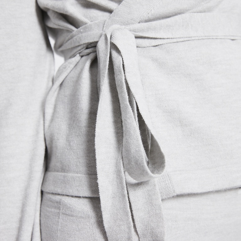 Knit wrap cardigan "Jolanda" Grey Melange